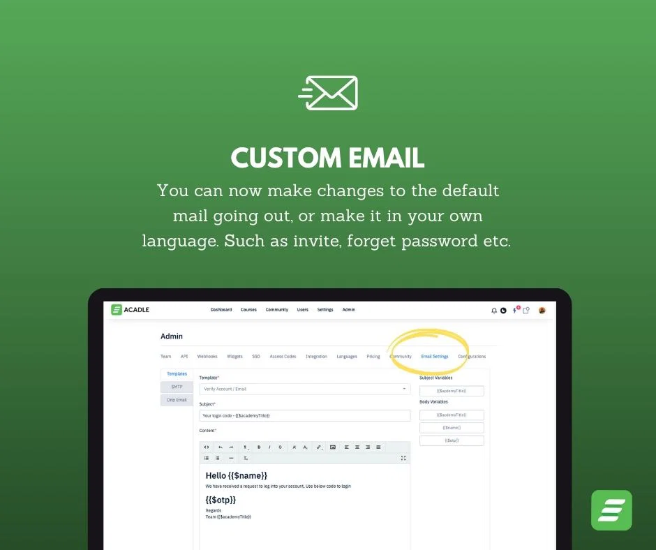 custom email