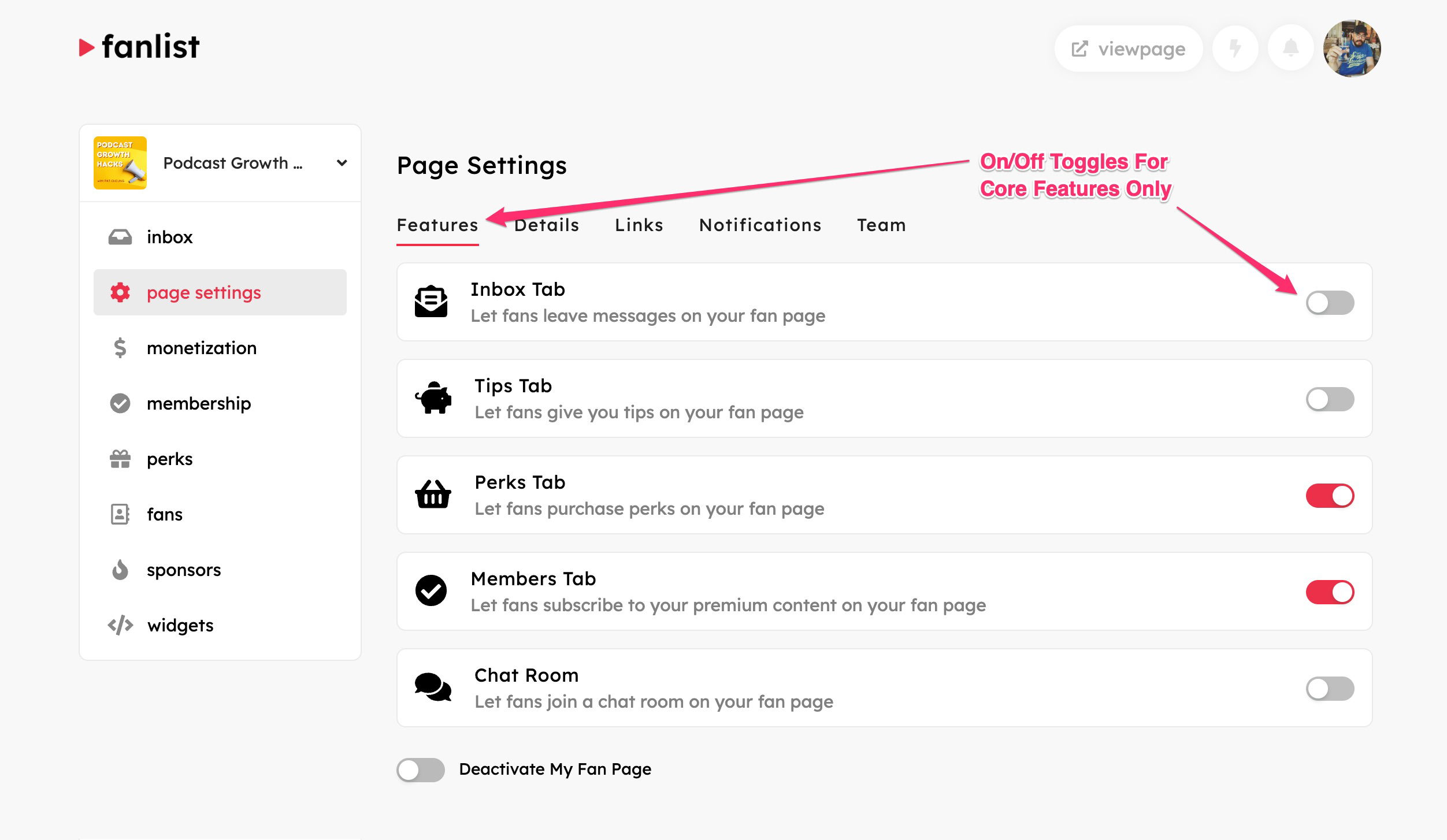 Fanlist___Dashboard