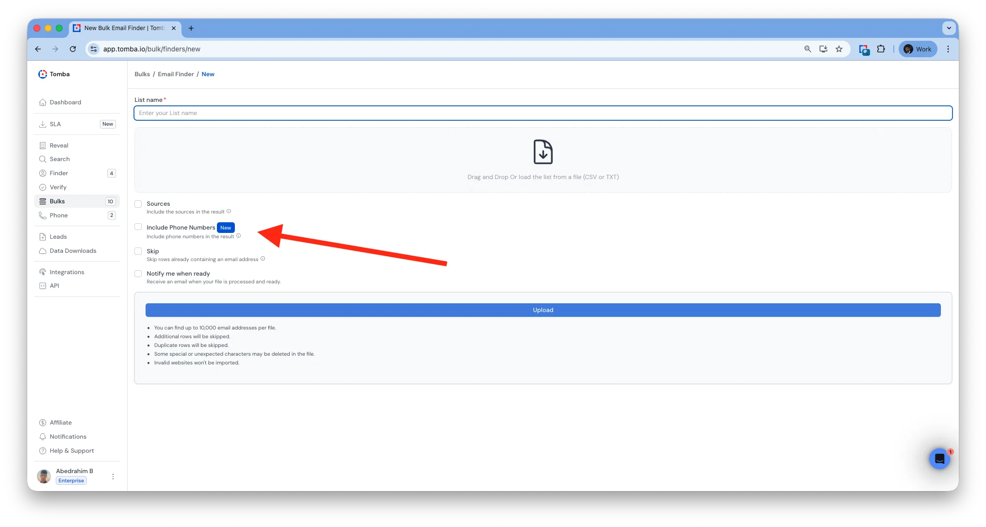 email finder bulk phone