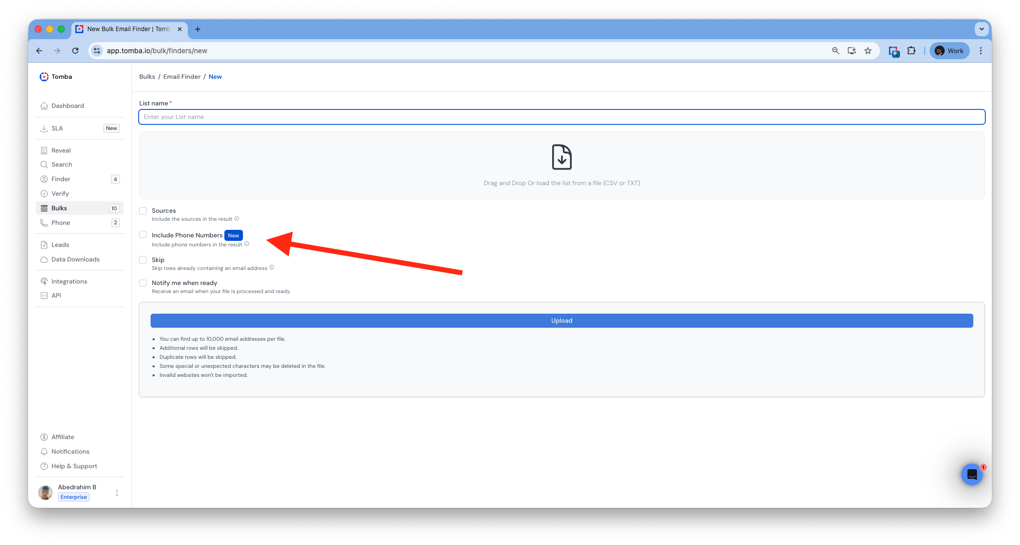 email finder bulk phone