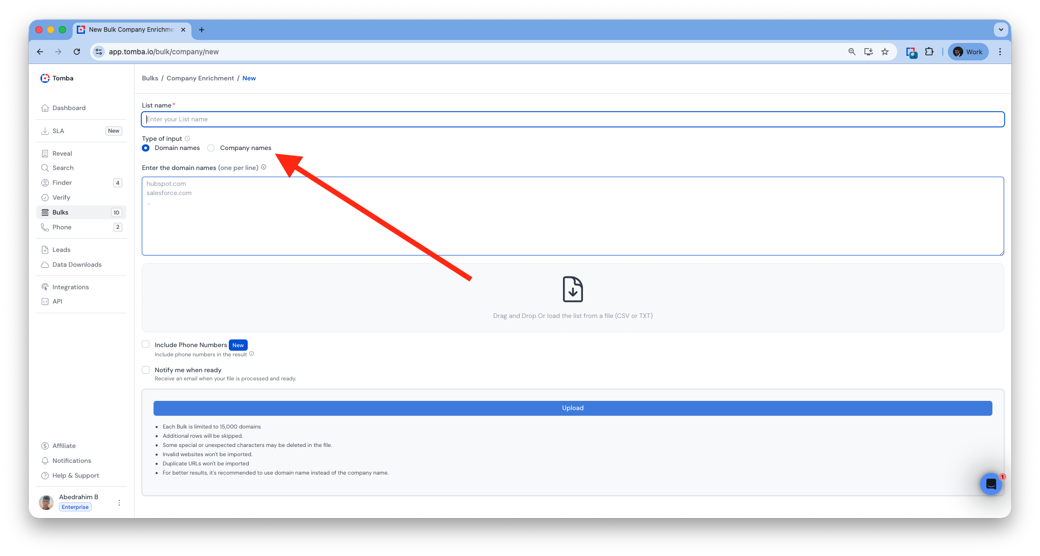 bulk enrichment company name