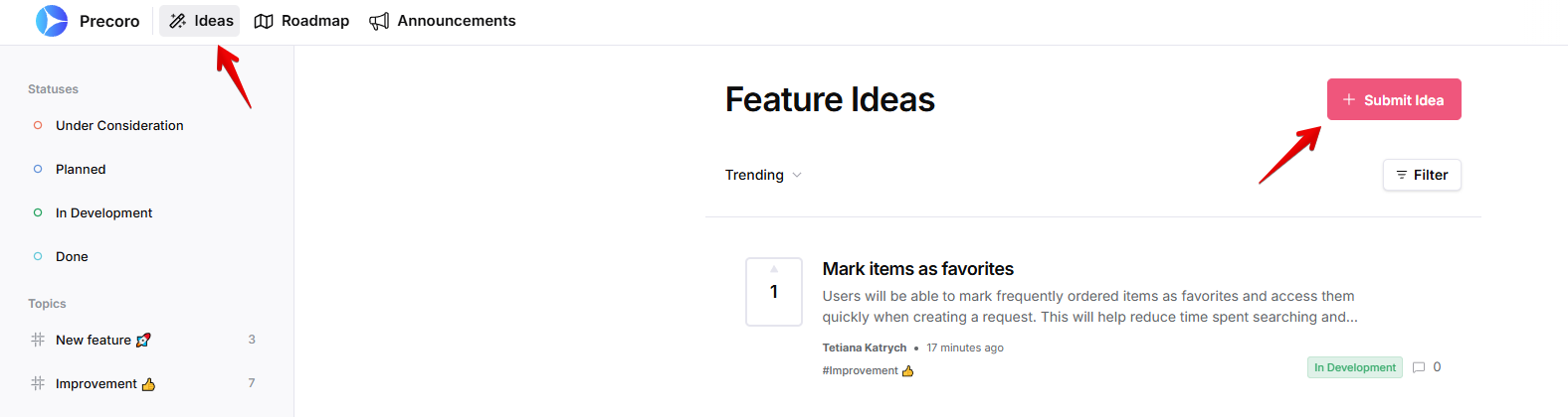submit idea