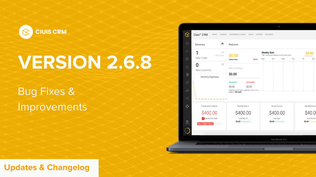 Ciuis 2.6.8 Bug fixies & improvements