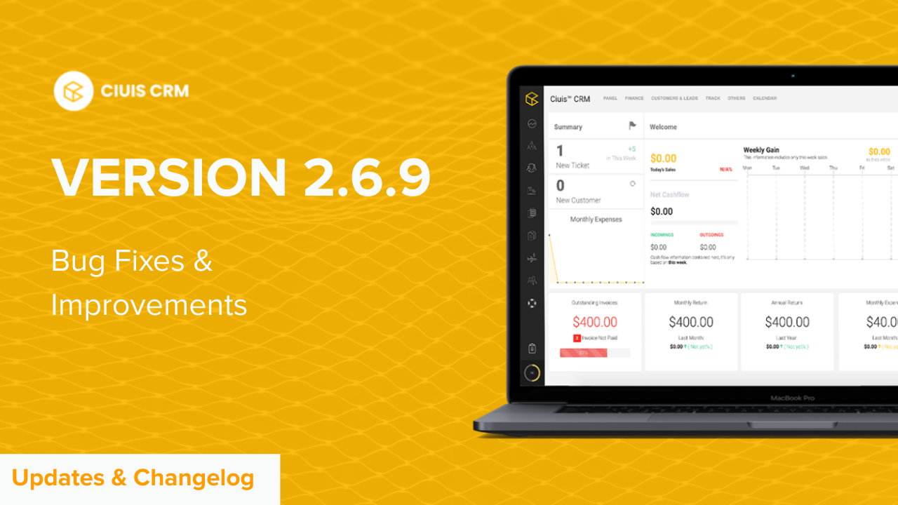 Ciuis 2.6.9 Bug fixies & improvements