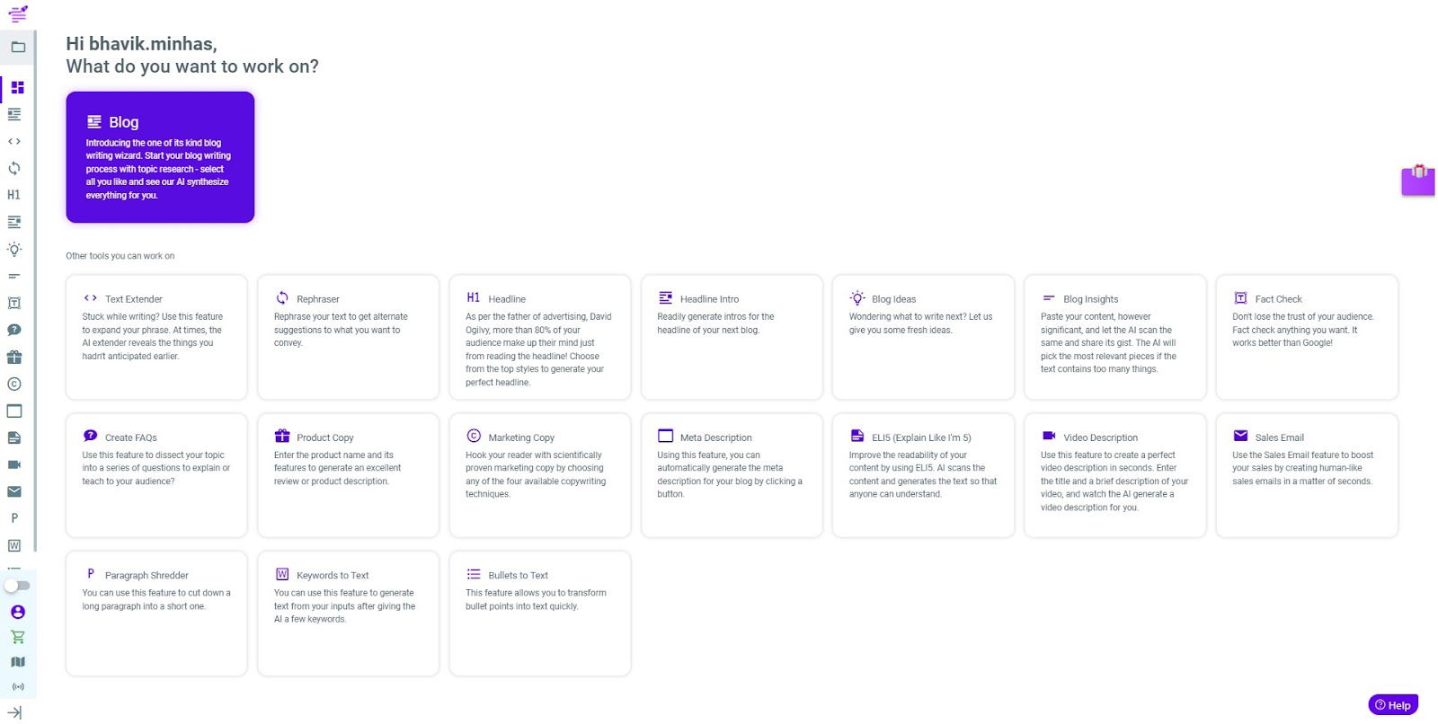 LongShot AI dashboard