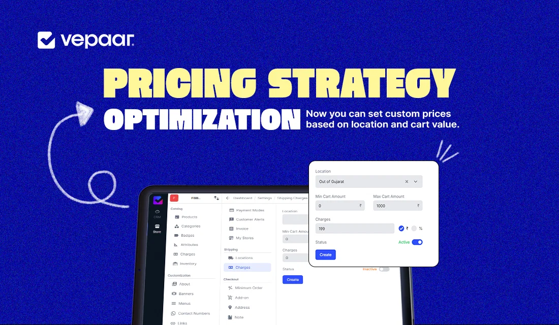 shipping charges on cart value