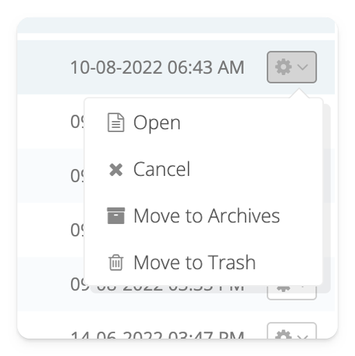 Cancel From List
