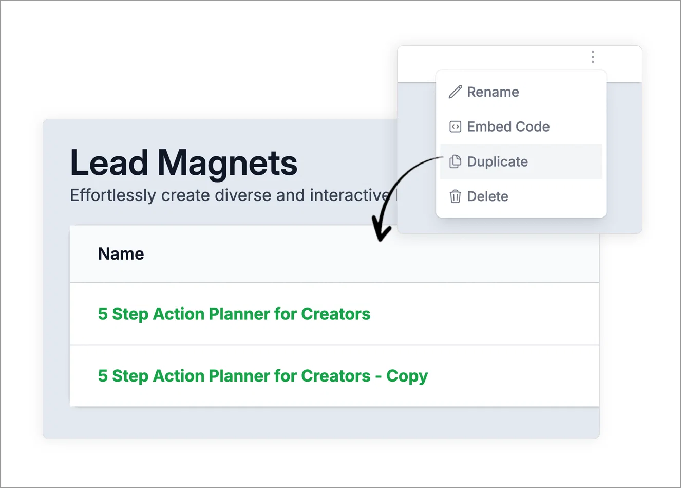 duplicate lead magnets