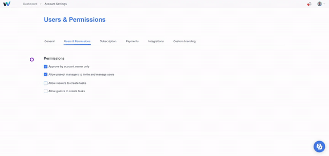 Users & Permissions