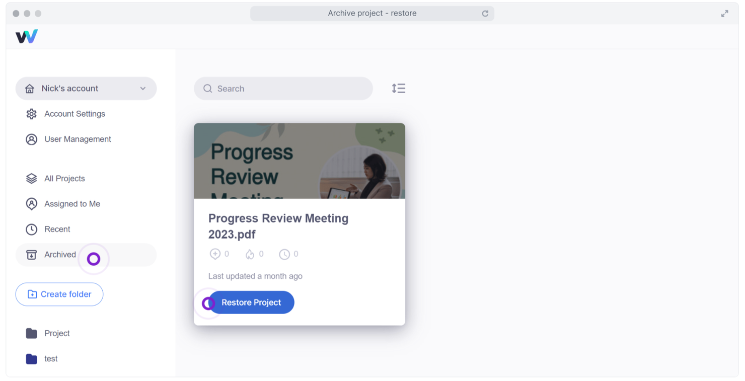 project-archive-restore
