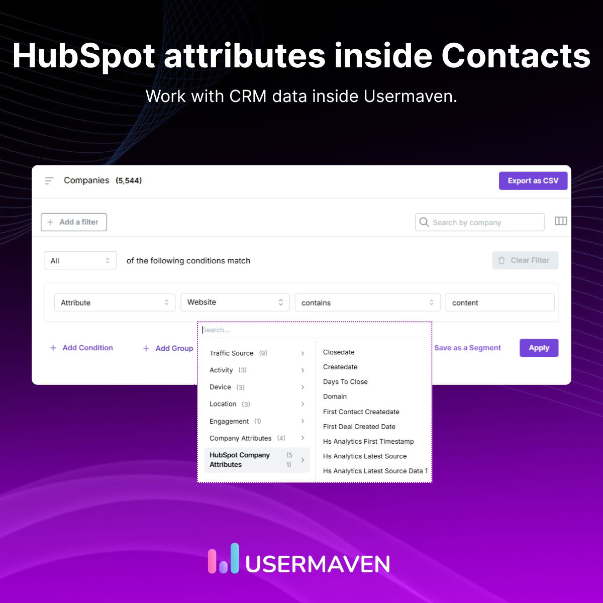 Contacts Hub expansion with HubSpot data