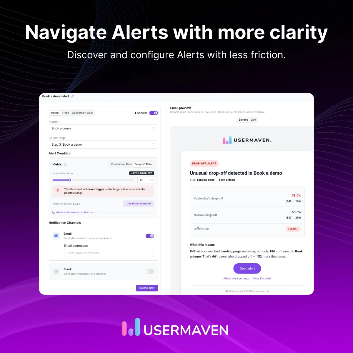 Navigate alerts with more clarity