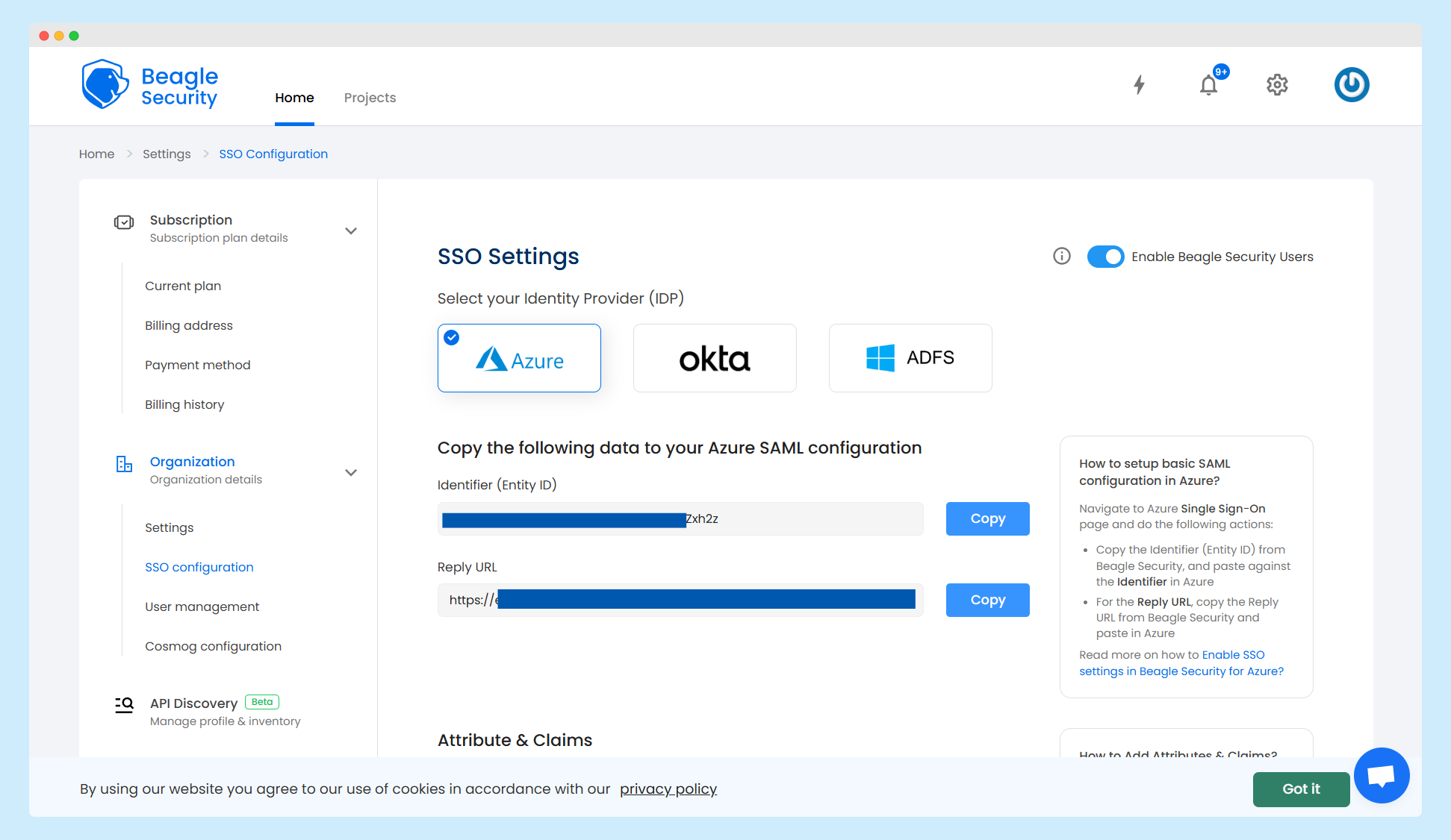 SSO-feature
