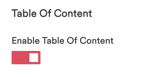 Table of Contents