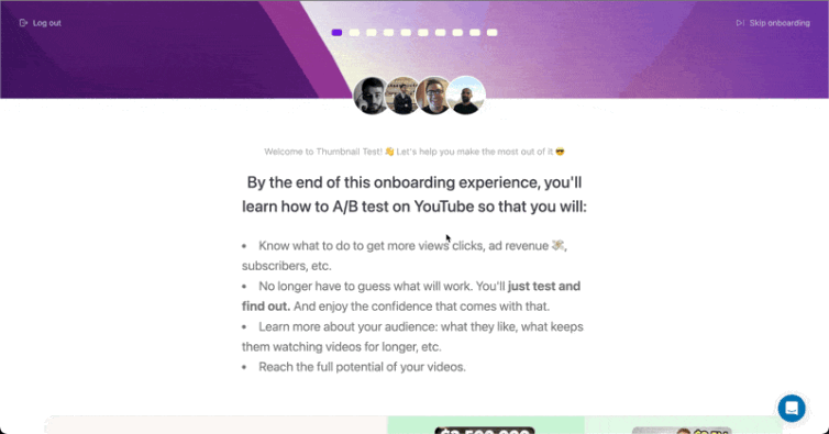 onboarding process!