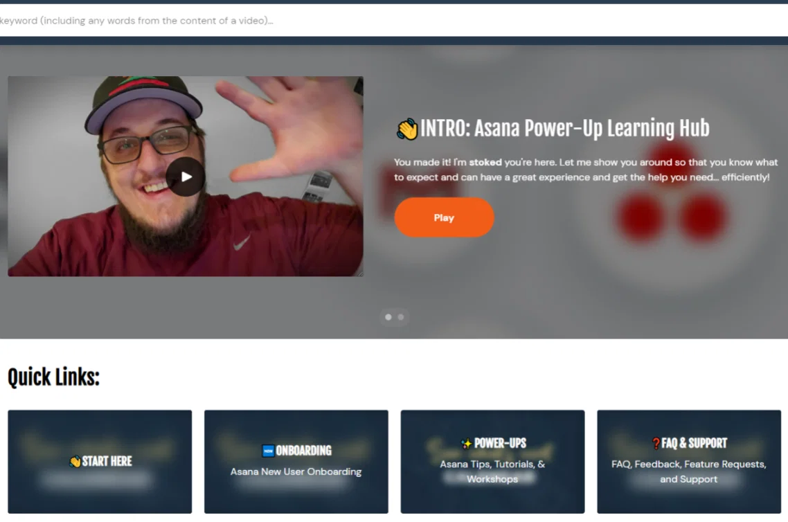 Asana Power-Up Learning Hub - Home page Top v2.1