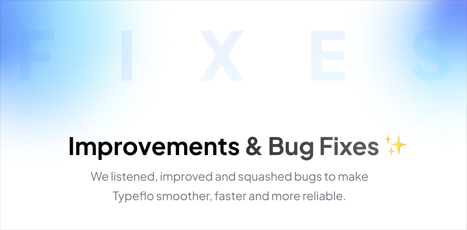Improvements & bug fixes (1)