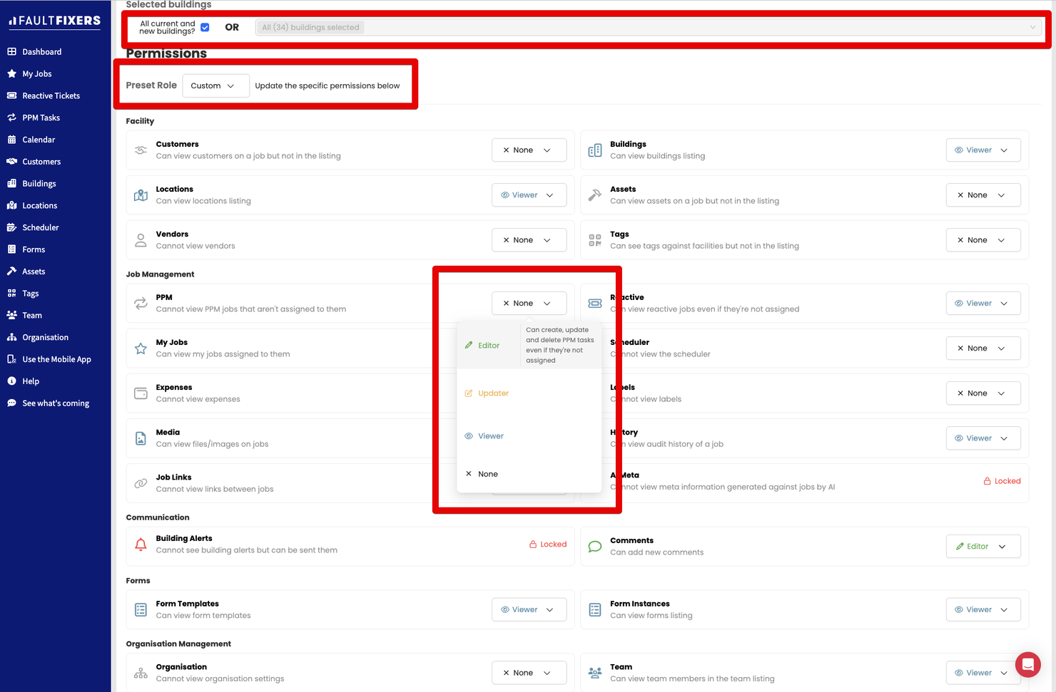 User Permissions