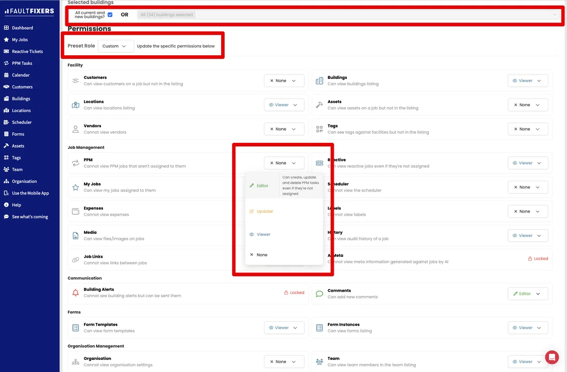 User Permissions