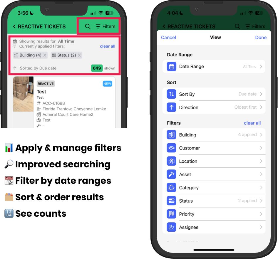 Filtering mobile