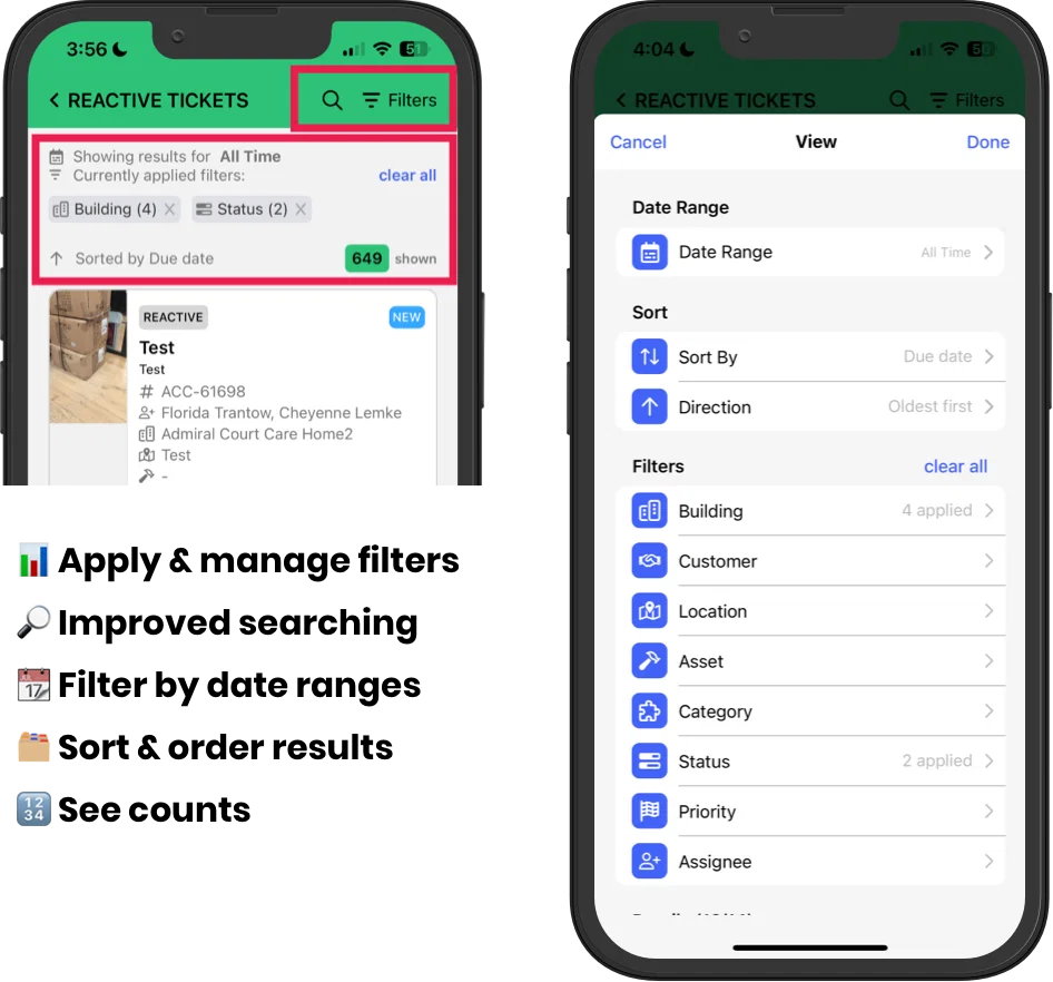 Filtering mobile