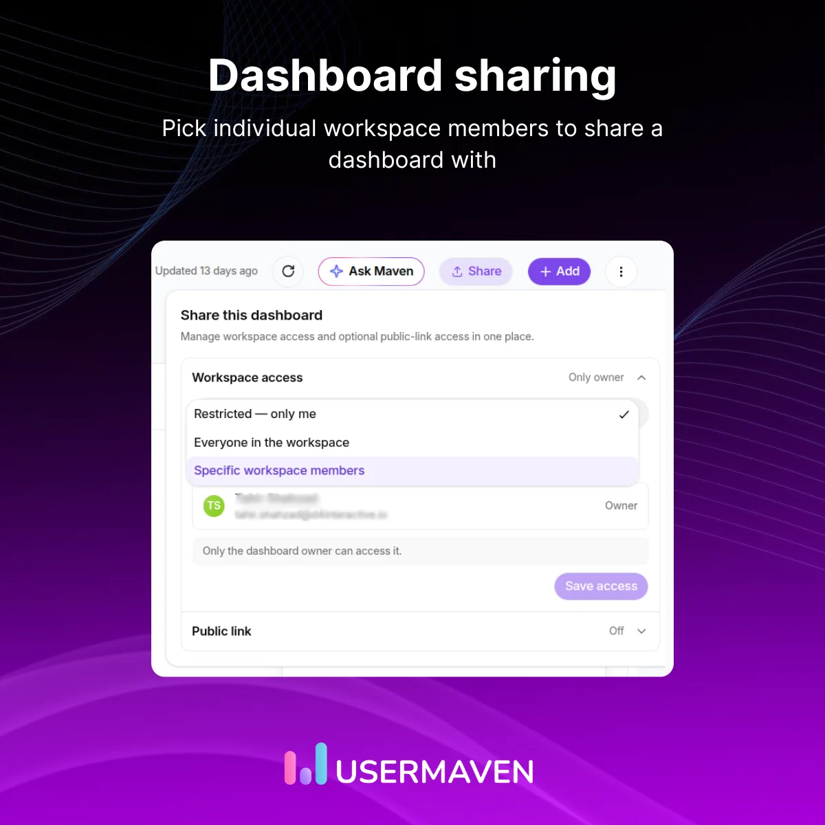 Dashboard Sharing