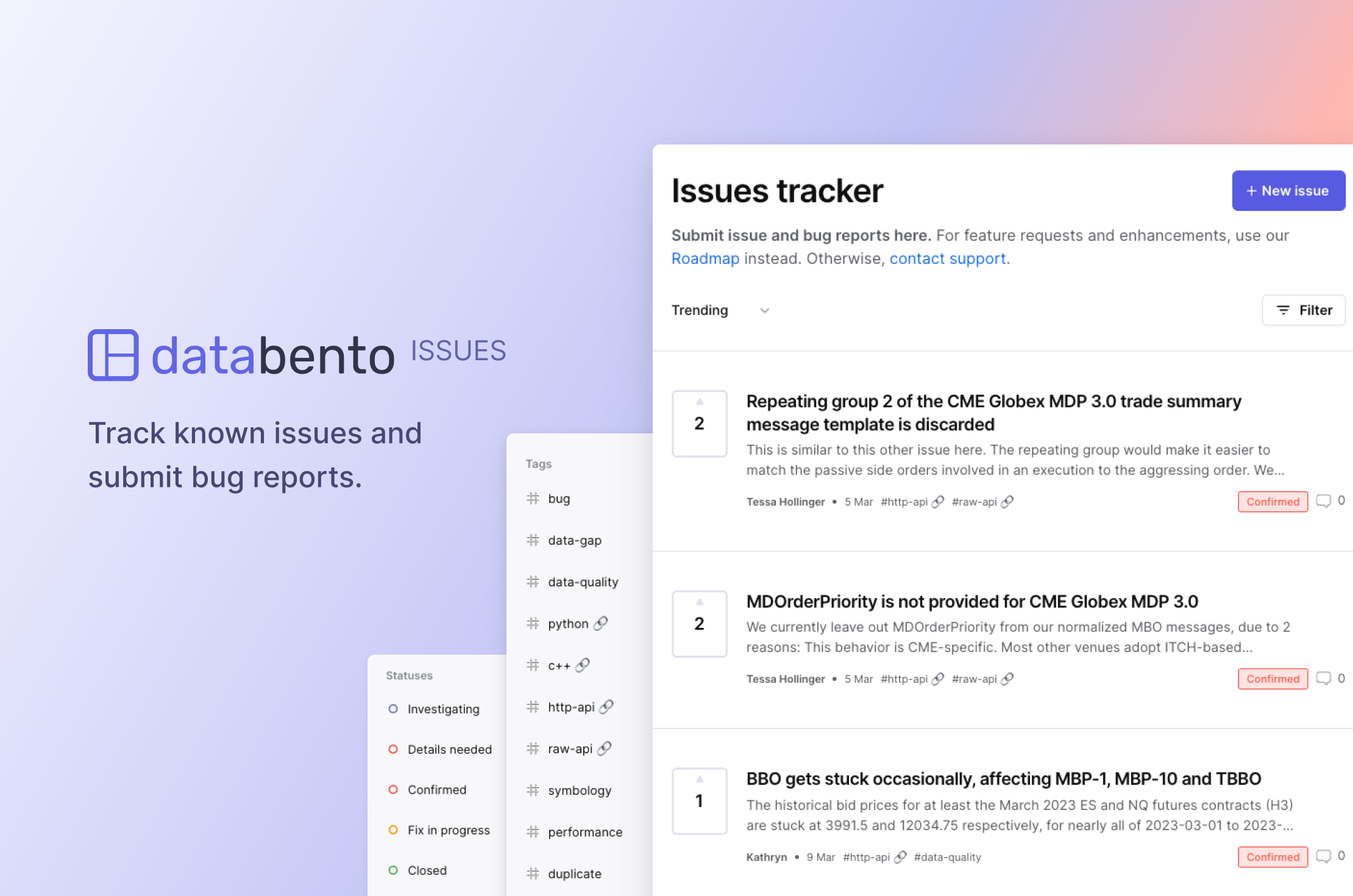 Issue tracker - Frill - dark compatible