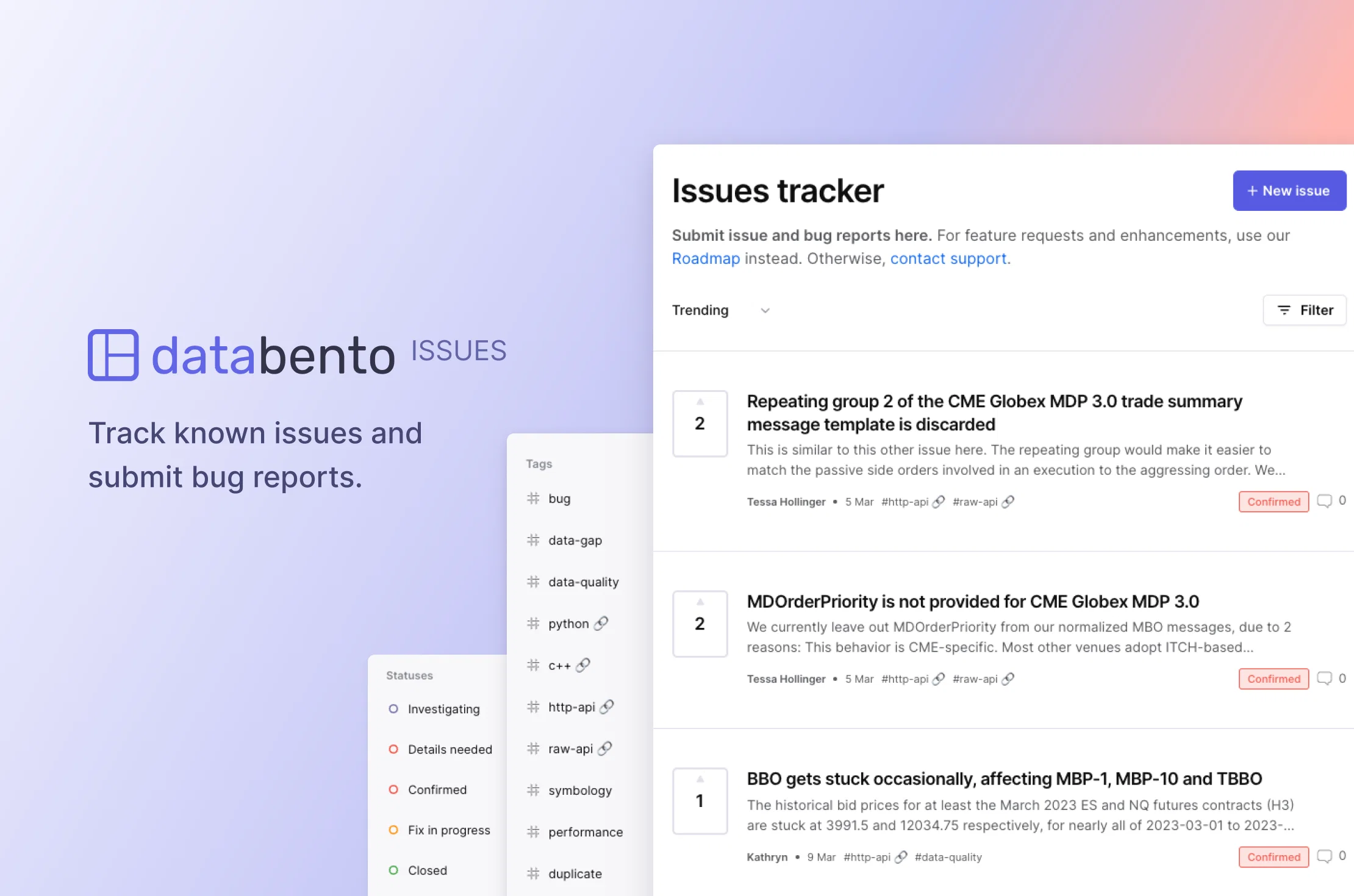 Issue tracker - Frill - dark compatible