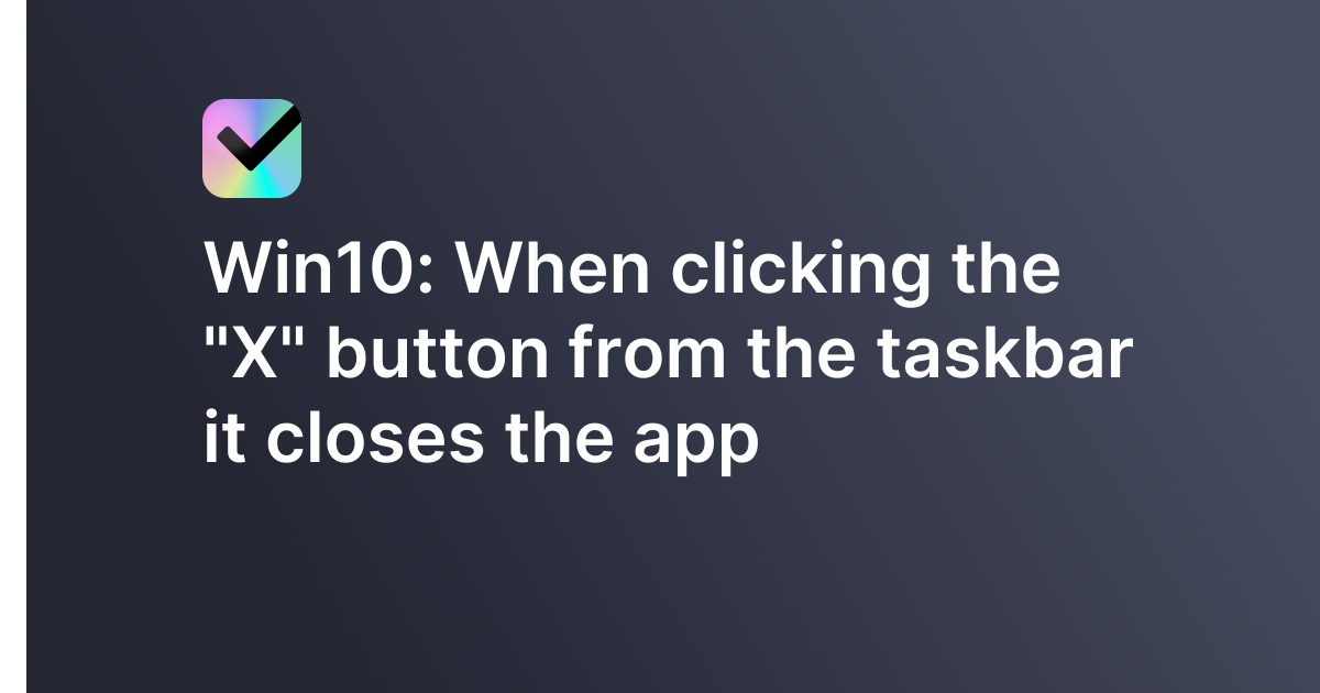 Win10: When clicking the 
